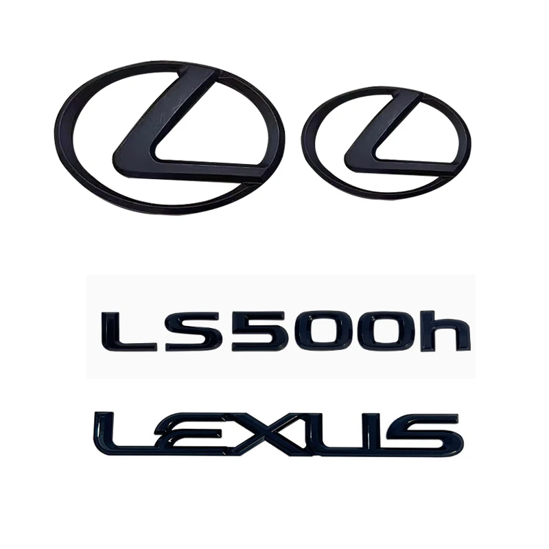 4pcs 3D ABS Car Logo Rear Trunk Fender Door Emblem Badge Car Sticker Decals For Lexus LS500h Car Accessory Spreadability