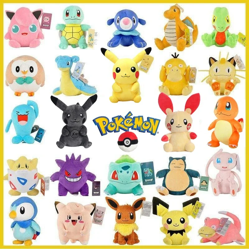 

NEW Pokémon Plush Toy Dolls Cartoon Cute Anime Figure Eevees Charmanders Mewtwos Stuffed Plush Dolls Pendant Toys Xmas Gifts