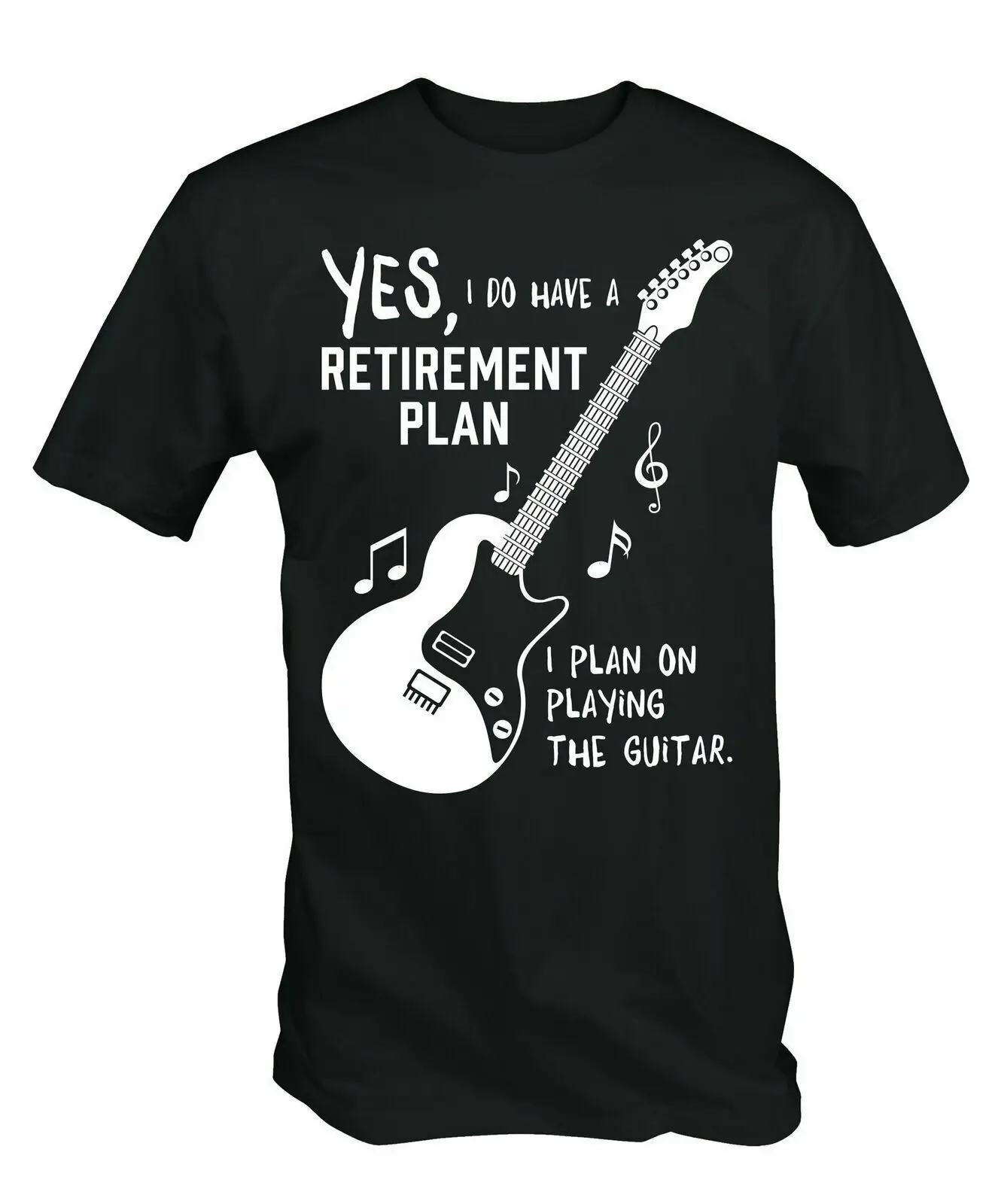 

My Guitar IS my Retirement Plan T Shirt Funny Guitarist Musician Band Gift Black