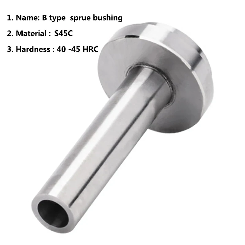 High Precision Type B Sprue Bushing, DME Standard S45C Nozzle Sleeve Plastic Injection Spare Parts