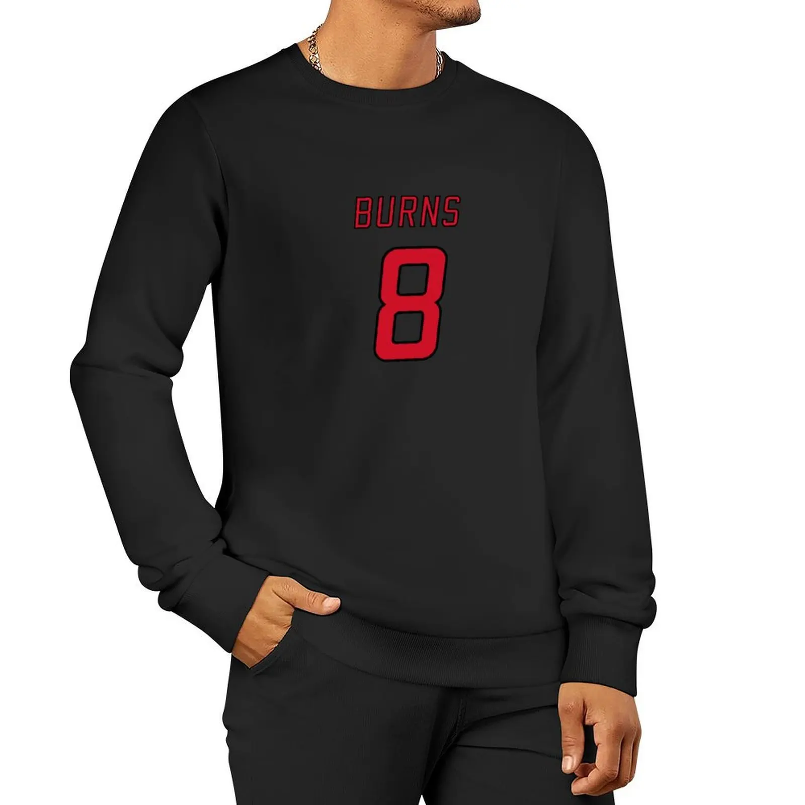 Brent Burns White Pullover Hoodie winter clothes hooded sweatshirt