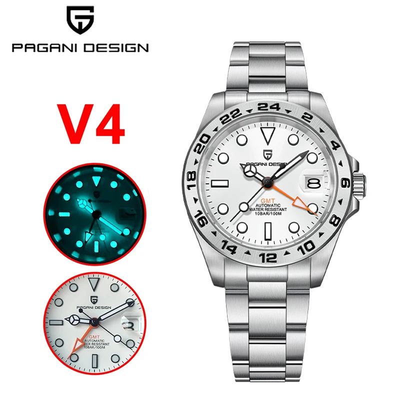 

PAGANI DESIGN PD1762 Automatic Mechanical Watches Luxury Business Watch Stainless steel GMT Wristwatch Sapphire watch for men