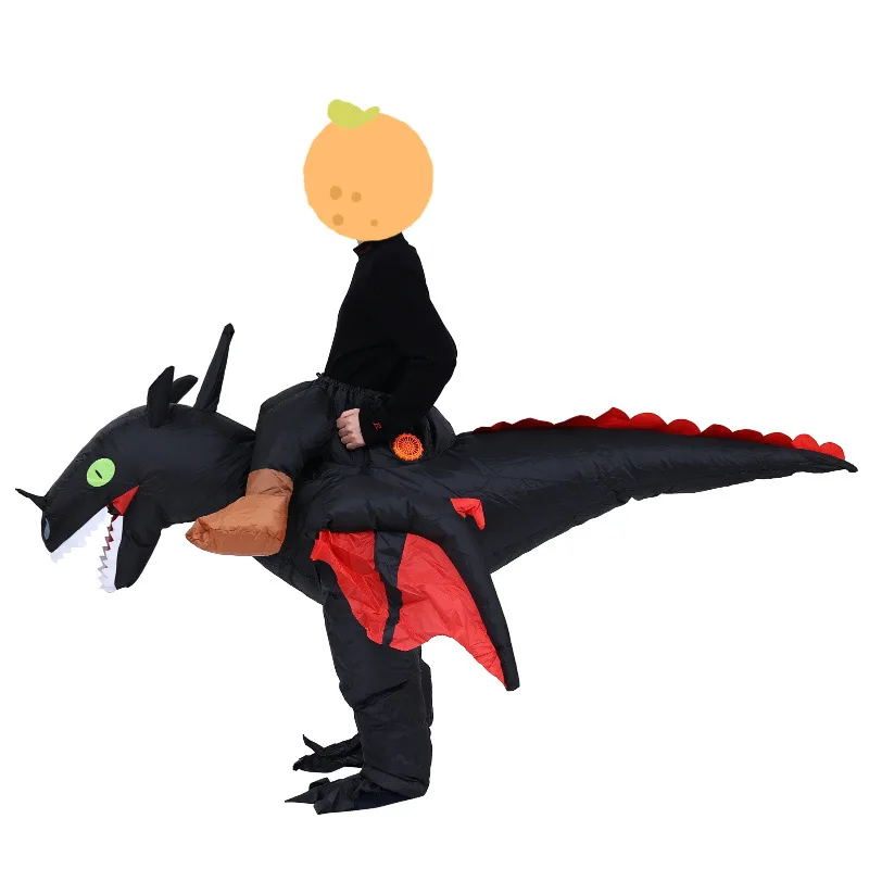 مناسبة لملابس الدمية الشعبية في أمازون، والملابس القابلة للنفخ على شكل تنين أسود