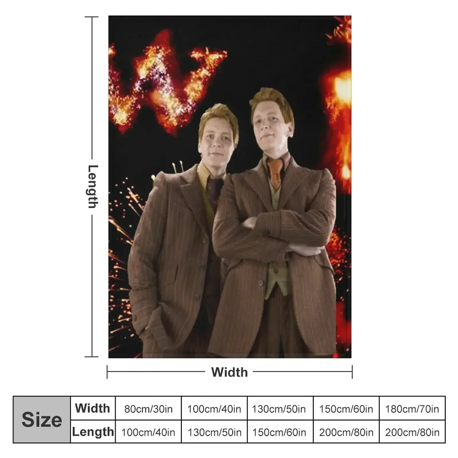 Fred and George Weasley Throw Blanket Bed Cute Plaid Moving Blankets