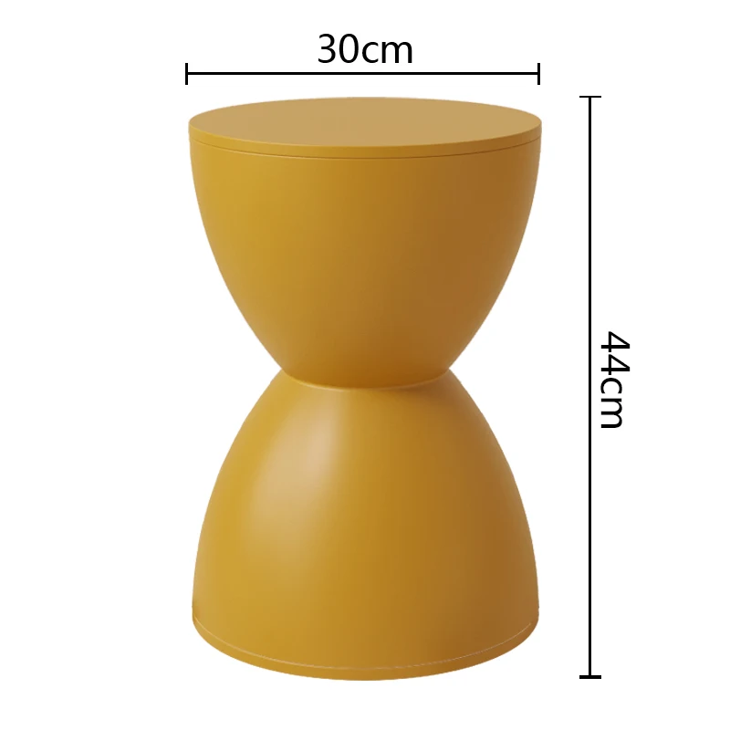 

Plastic stool INS side table creative design hourglass bedside table fashionable changing shoes round home furniture muebles