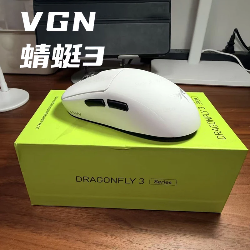 

Беспроводная легкая игровая мышь Vgn Dragonfly 3 Series с 3 режимами, двойной частотой опроса 8K и низкой задержкой 0.175 мс, длительным временем автономной работы для Valorant