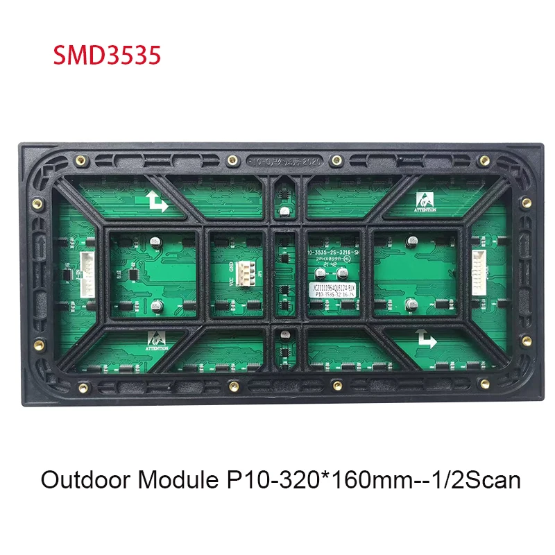 P10 Outdoor RGB LED Screen Module 320*160mm 1/2Scan SMD3535 LED Advertisement 32*16dot LED Panel Outdoor waterproof IP65