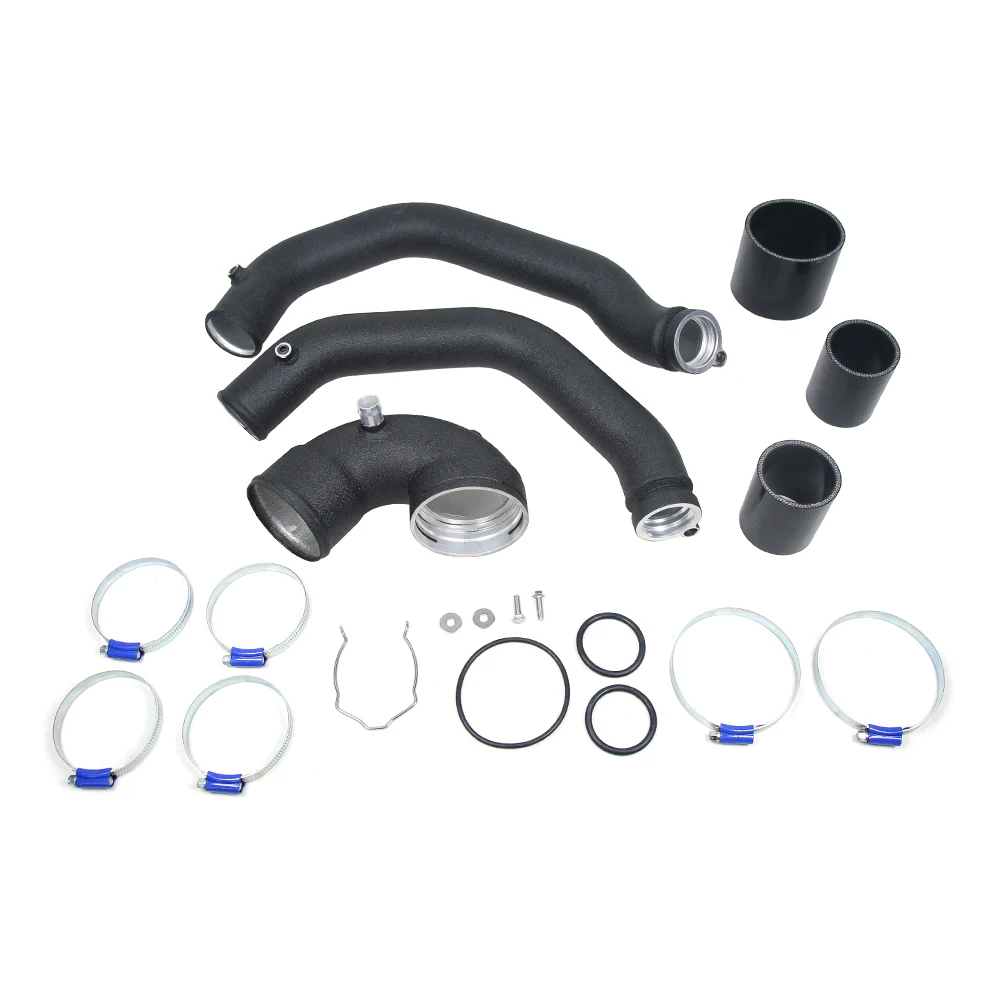 

Top Mount Intercooler Kit With Charge Pipes & Silicone Tubes Compatible With For BMW 15-19 M2 M3 F80 M4 F82 F83 S55 3.0t Engine