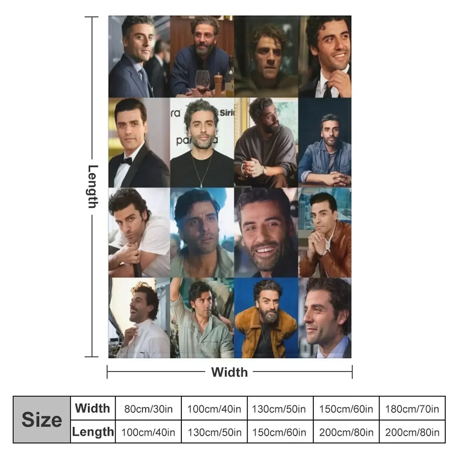Oscar Isaac Throw Blanket Flannel Fabric Custom Sleeping Bag Single warm winter Large Blankets