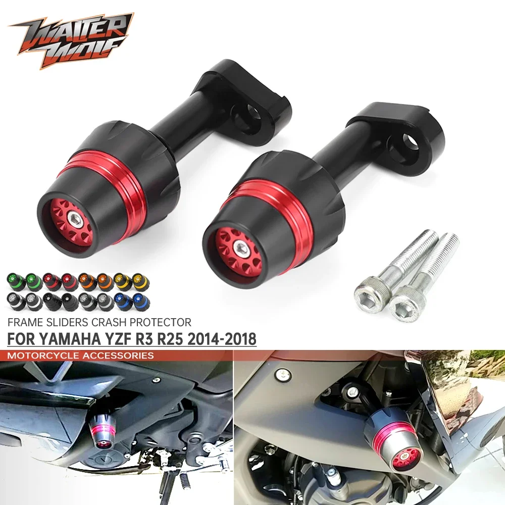 

Frame Slider Crash Protector For YAMAHA YZF R3 R25 YZFR3 YZFR25 2014-2018 Motorcycle Accessories Bobbins Falling Protection CNC