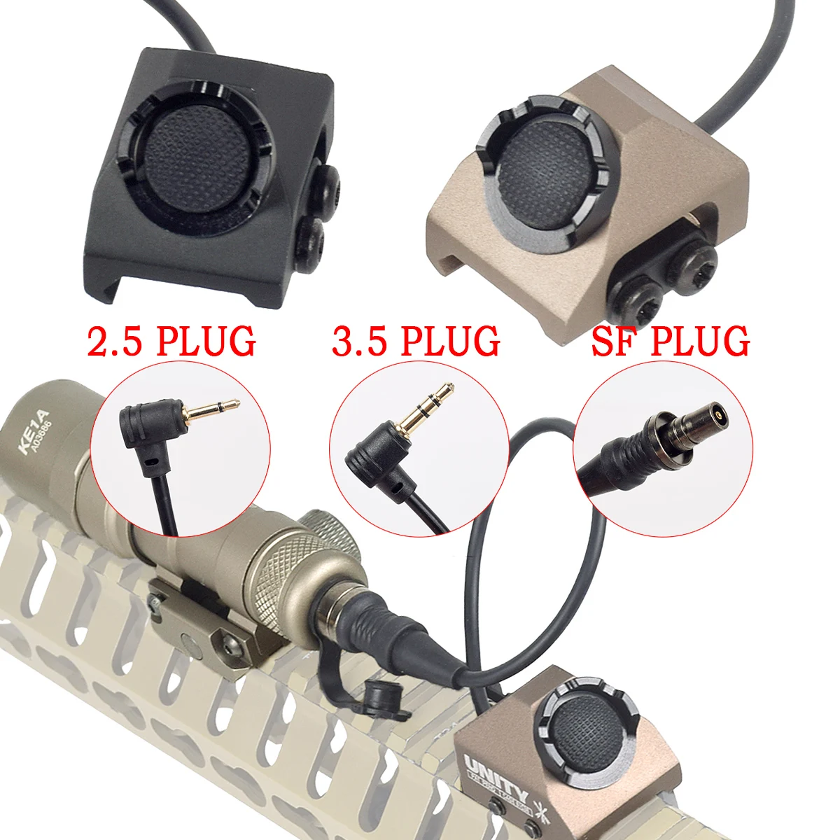 

Surefire M300 M600 Flashlight 2.5 mm SF Switch Button Mount PEQ15 DBAL A2 NGAL MAWL CQBL Laser Switchs Fit 20mm Picatinny Rail