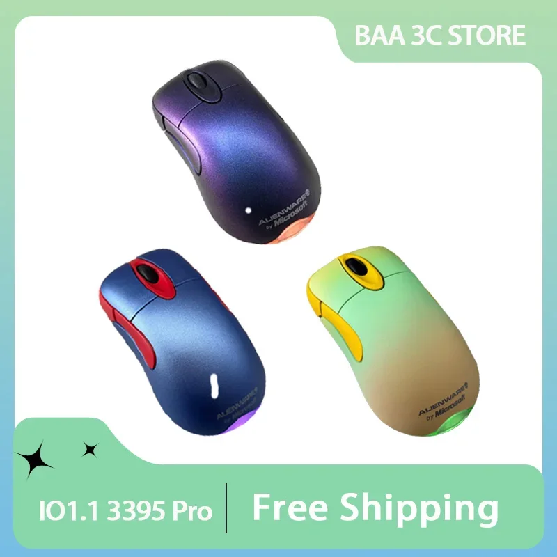 IO1.1 3395 Pro 2.4g Wireless Mouse RGB Matte Bright Texture Custom Gaming Mouse Computer Accessory for Desktop Laptop Win Mac Pc