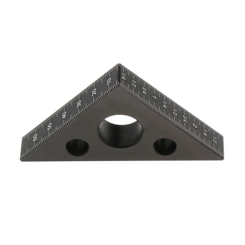 45/90 Degree Ruler Aluminum Alloy Triangle Ruler Large Measuring Range Small Size Accurate Scale Convenient To Use