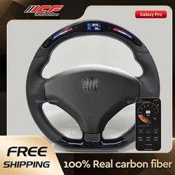 ICF 100% Real Carbon Fiber LED Steering Wheel Core Without Airbag for Peugeot RCZ Improve Driving Experience