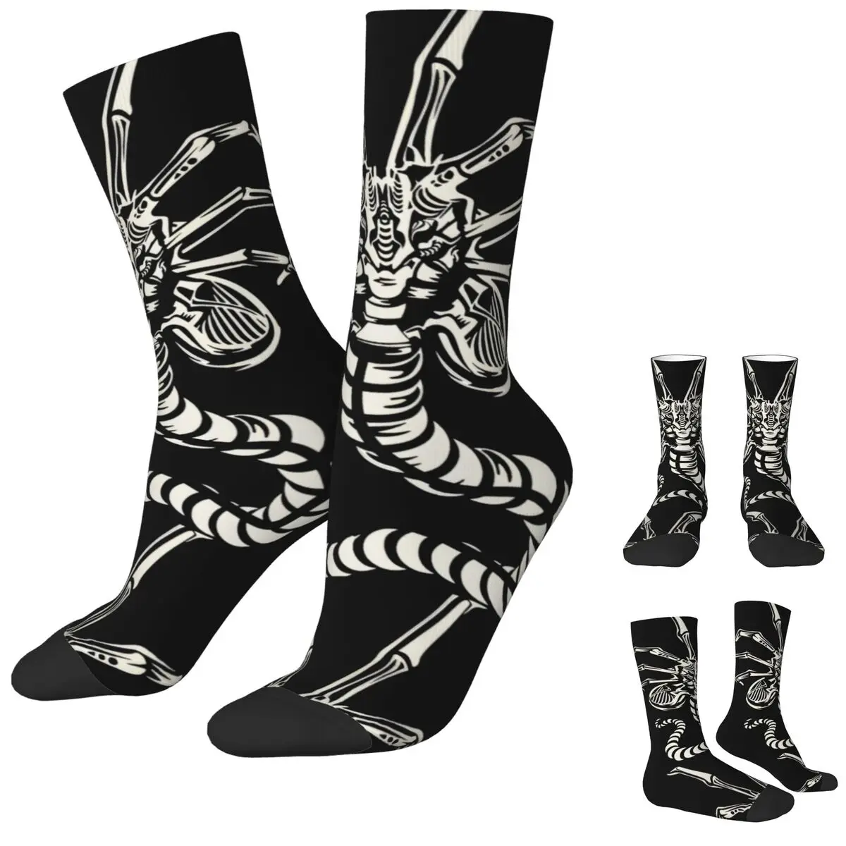 Fashion Male Men Socks Casual Alien Facehugger Stylized Sock Polyester High Quality Women's Socks Spring Summer Autumn Winter