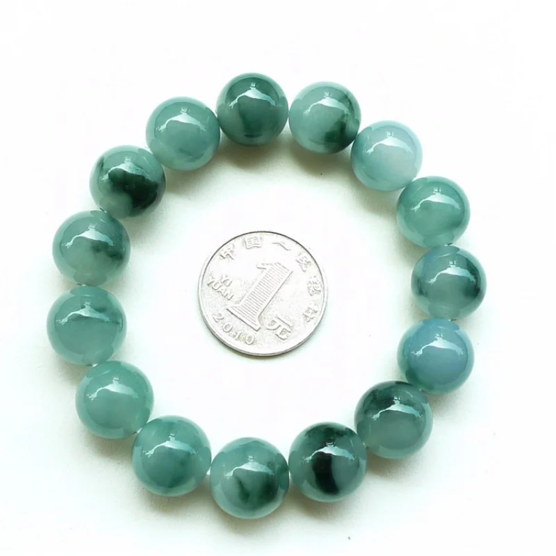 

Crafts, , Burmese , emerald, blue-flowered jade bracelet,