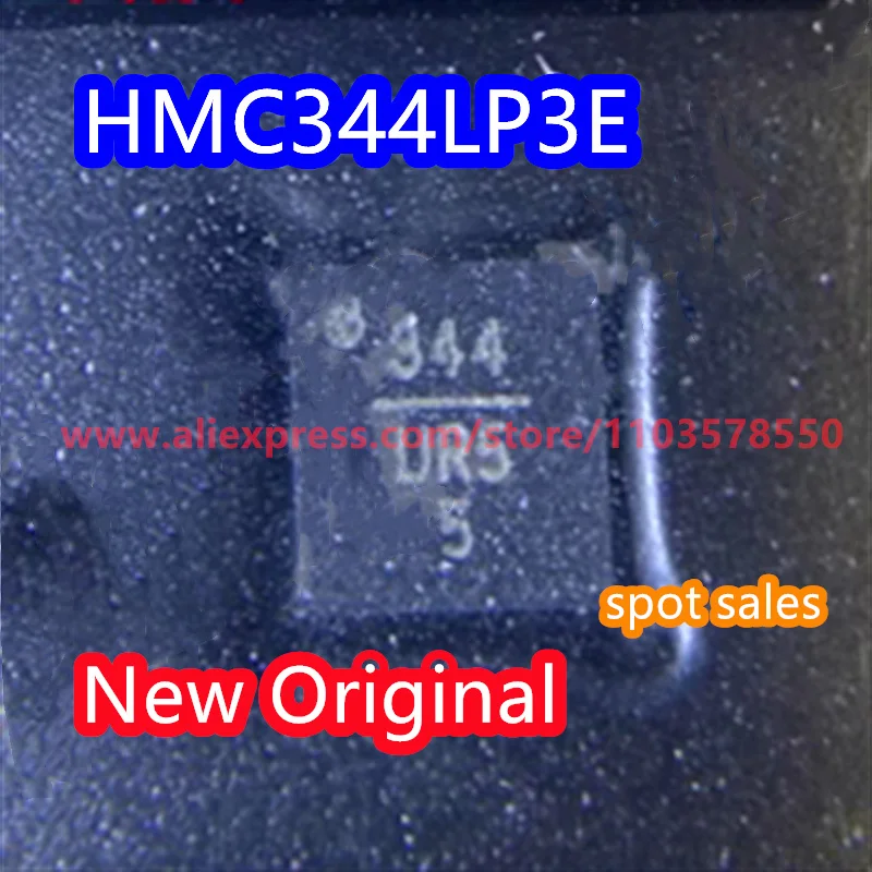 2PCS  100% brand new original HMC344LP3E HMC344LP3 HMC344 silk screen 344 RF chip IC HMC344LP3ETR HMC344ALP3E HMC344A code H344A