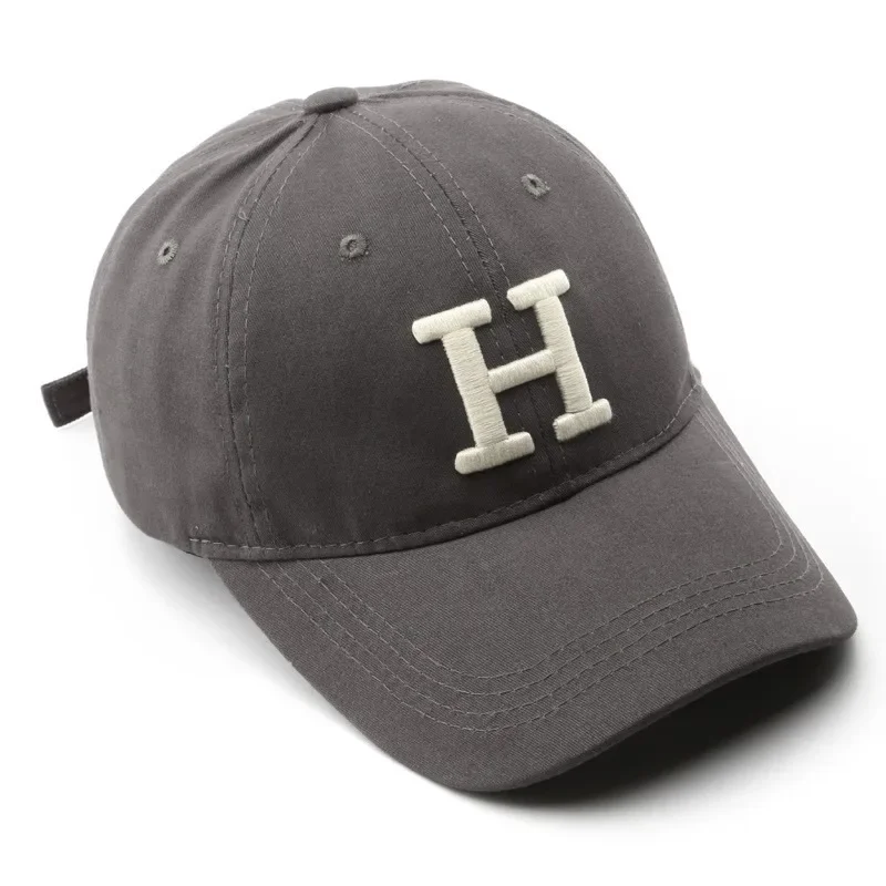 

1pc Men's and Women's Fashion Embroidered Letter H Curved Eaves Casual Sunblock Baseball Cap