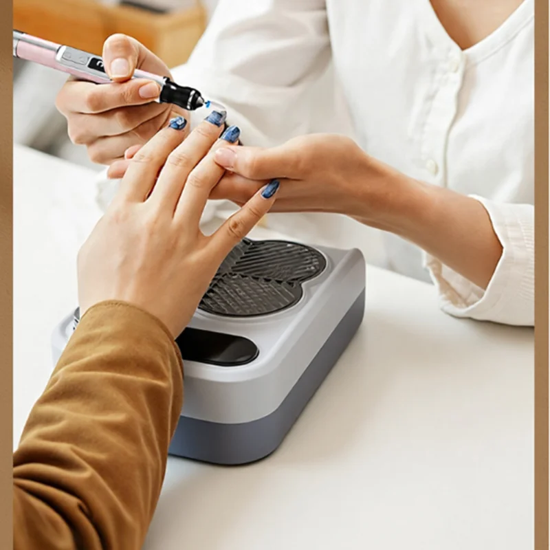 Powerful Nail Dust Collector With Filter Brushless Nail Dust Extractor Nail Art Manicure Fan Vacuum Cleaner US Plug