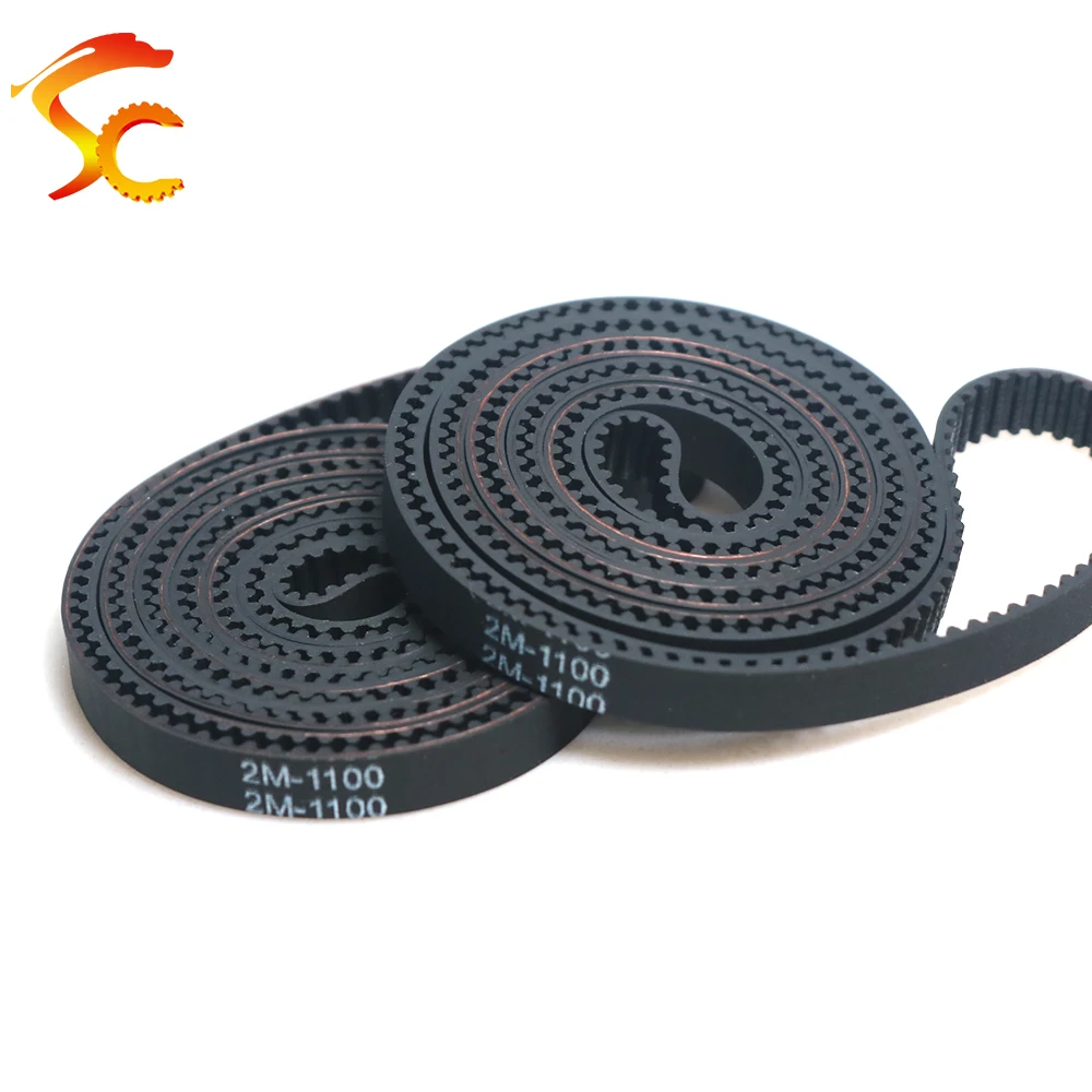 2M GT2 حلقة مغلقة المطاط 2GT مؤقت اشتعال 2GT-1100/1110/1136/1150/1180/1190 عرض 6/9/10/12/15/17 مللي متر #2