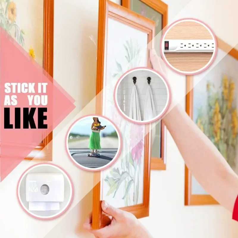 Reusable Double Sided Adhesive Tape, Strong Adhesion