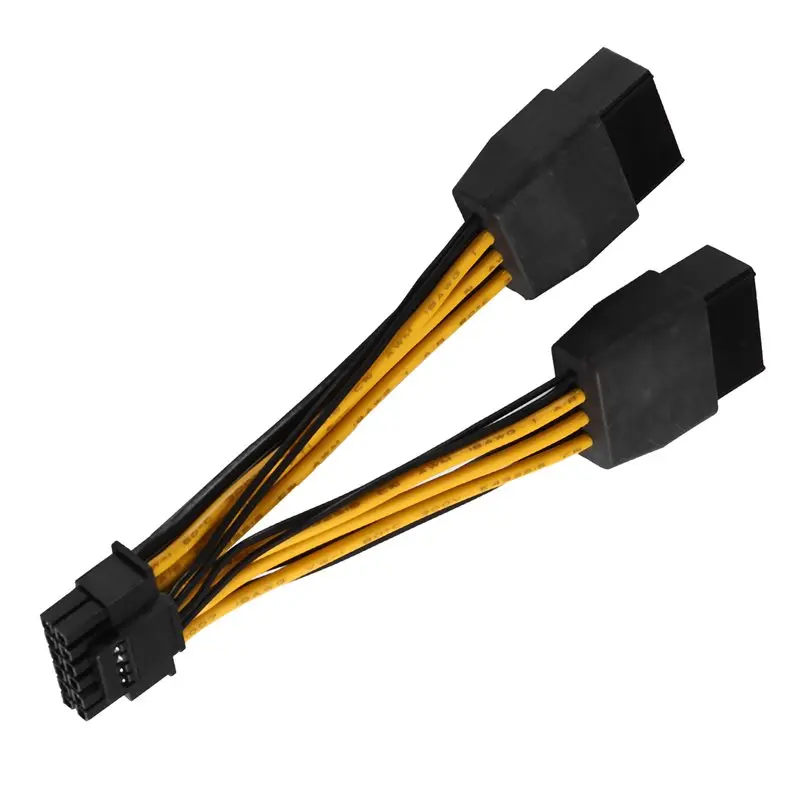 X64A-Graphics Card Adapter Cable 16AWG 2X8 PIN Female To 16 PIN (12+4 PIN) Graphics Card Power Cable Adapter