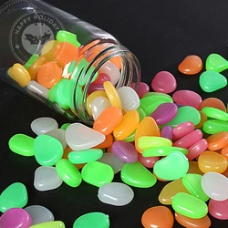 20/50/100pcs 2-3cm Luminous Stone Colorful Pink Green Orange Fluorescent Goose Egg Stone Aquarium Home Decoration Party Supplies