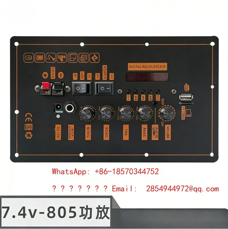 7.4V-805 Bluetooth Amplifier Board Dual Channel Universal Audio Amp Module for Home Car Speaker