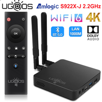 Original UGOOS AM6B Plus 1000M Dolby S922X-J Android 9 Smart TV Box 2.4/5G WiFi 6 100 BT 4K Ultra TV Prefix VS GT-KING Mecool