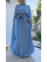 Eid femmes Robe abaya musulman Ramadan Jalabiya broderie robes de soirée dubaï longue Robe maroc caftan Islam robes Largos 2025 3