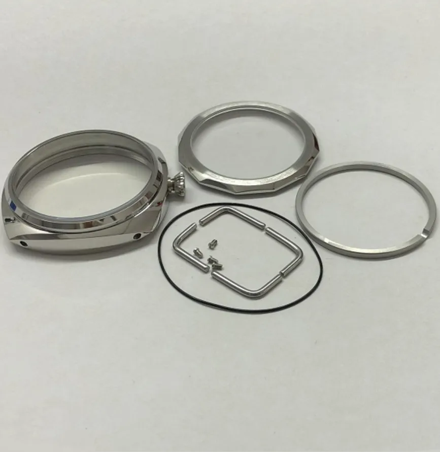 47mm 316L Stainless Steel Watch Case for ETA 6497/6498 ST3600/3620, 5ATM Waterproof with Hard Mineral Crystal