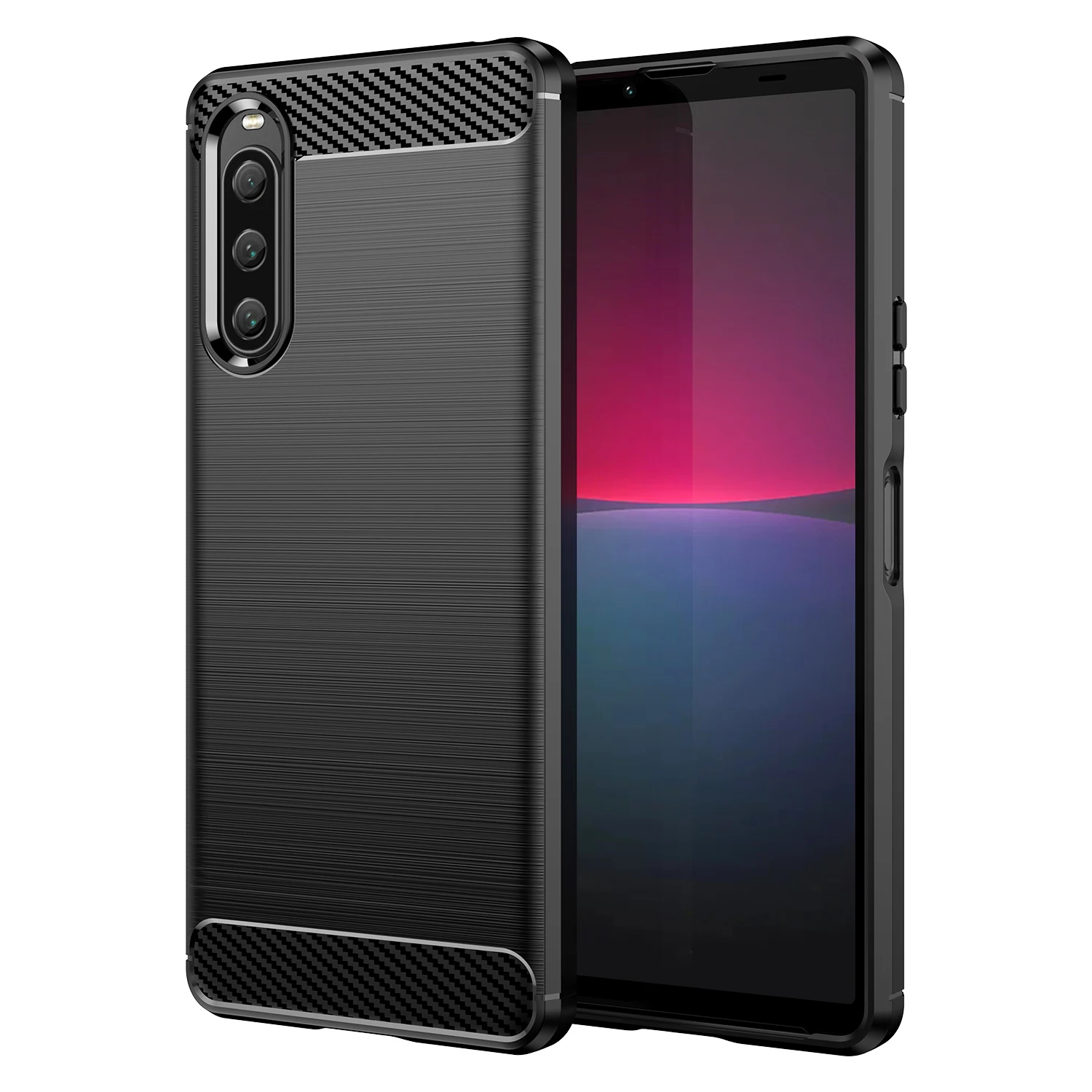 For Sony Xperia 10 V Cover Protective Carbon Fiber Case For Xperia 1 V Xperia 5 IV