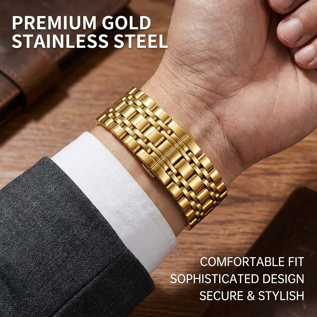 1 piece Men's Wrist Watch Roman Numerals Week Date Display Quartz Movement Stylish Metal Strap Trendy Casual Daily Acces