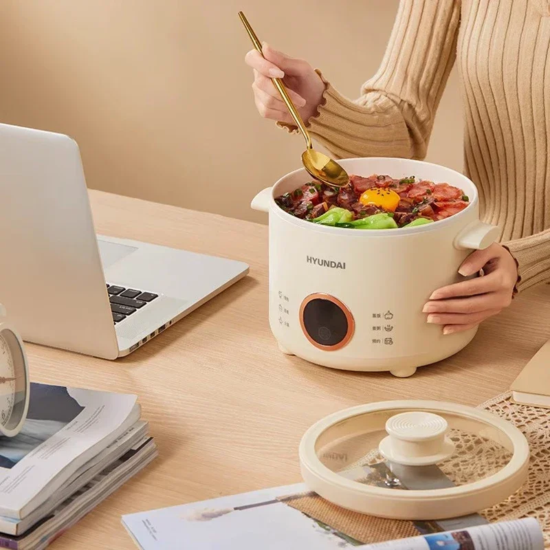 Cuiseur à riz électrique antiadhésif, mini multicuiseur, boîte à lunch, marmite, poêle, cuiseur vapeur, 2,0 L