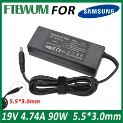 19V 4.74A 90W 5.5x3.0mm Laptop Notebook Power Charger For Samsung AC  R429 RV411 R428 RV415 RV420 RV515 R540 R510 R522 R530