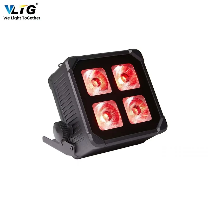 Wireless DMX 4x20W IP65 Waterproof LED Par Wash Light 8pcs Chargeable Flight Case RGBWA UV 6in1 Uplights DJ Spotlights DMX512