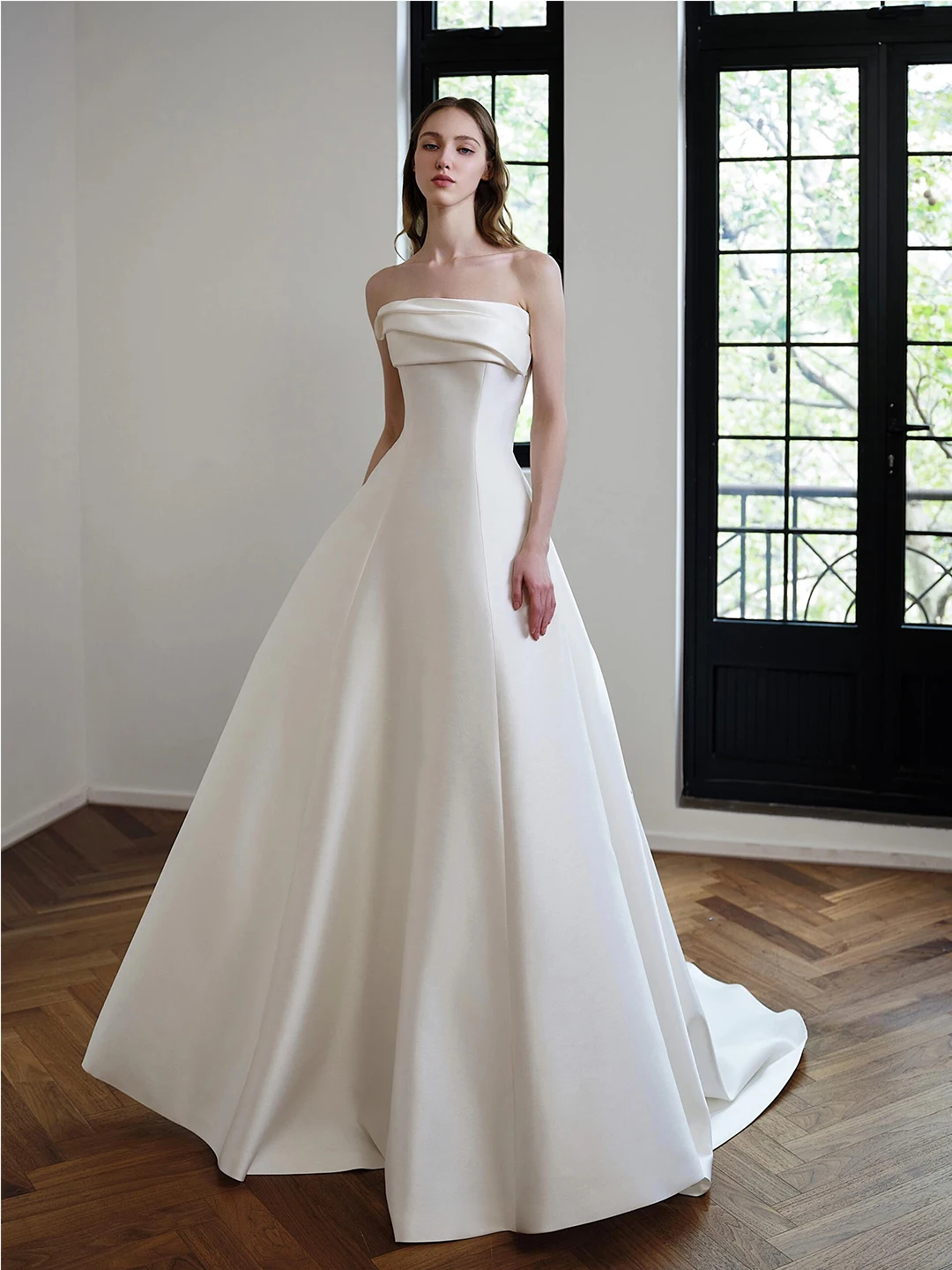 

Silk Satin Lightweight Bridal Gown 2025 New Sle Strapl Wedding Dr Luxury Sensation Entrance Ceremony White Outdoor Veil