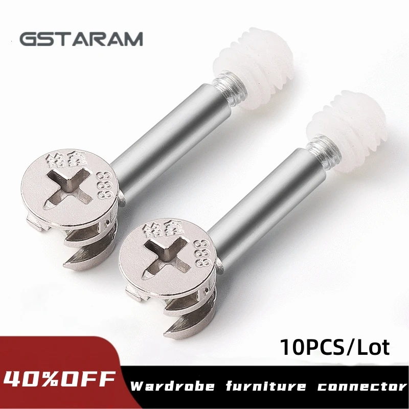 Best quality Wardrobe Furniture Connector Thickened 10PCS Three in one Eccentric Wheel Screw Fastener Three in one Connector