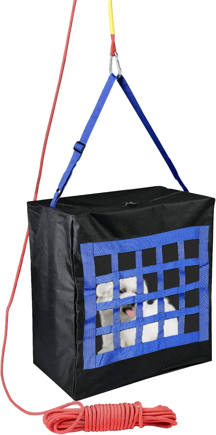 Fire Evacuation Device for Pets up to 55 lbs - Compact Safety Equipment with 50 ft Rope - Emergency Survival Kit for Dogs & Cats
