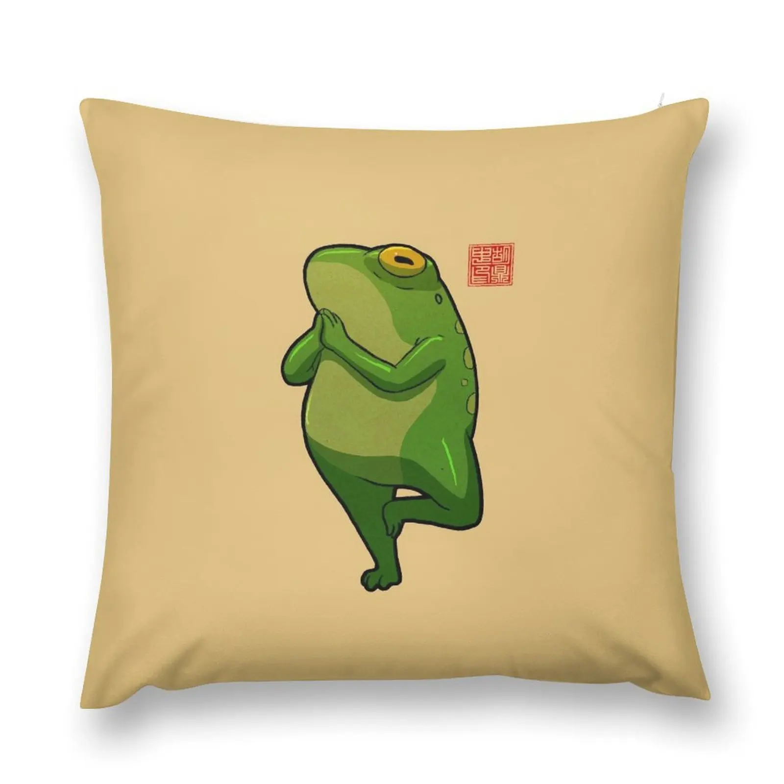 

yoga frog tree pose vrikshasana Throw Pillow christmas supplies ornamental pillows Decorative Cushions For Luxury Sofa pillow