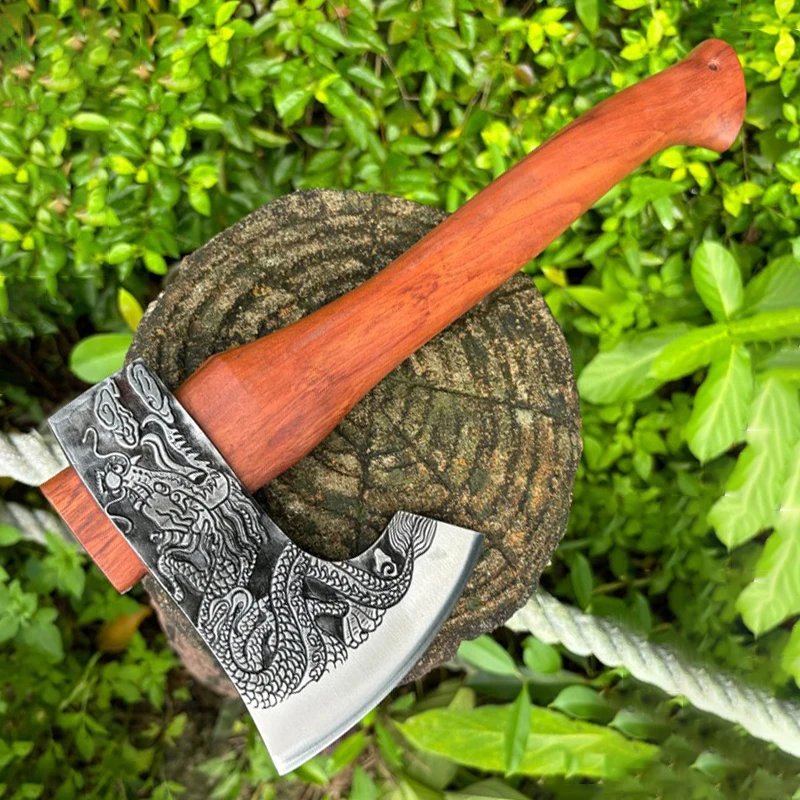 فأس تكتيكي متعدد الوظائف للدفاع عن النفس في الهواء الطلق فأس يدوي لقطع الخشب السياحي لمستلزمات التخييم الحطاب #6