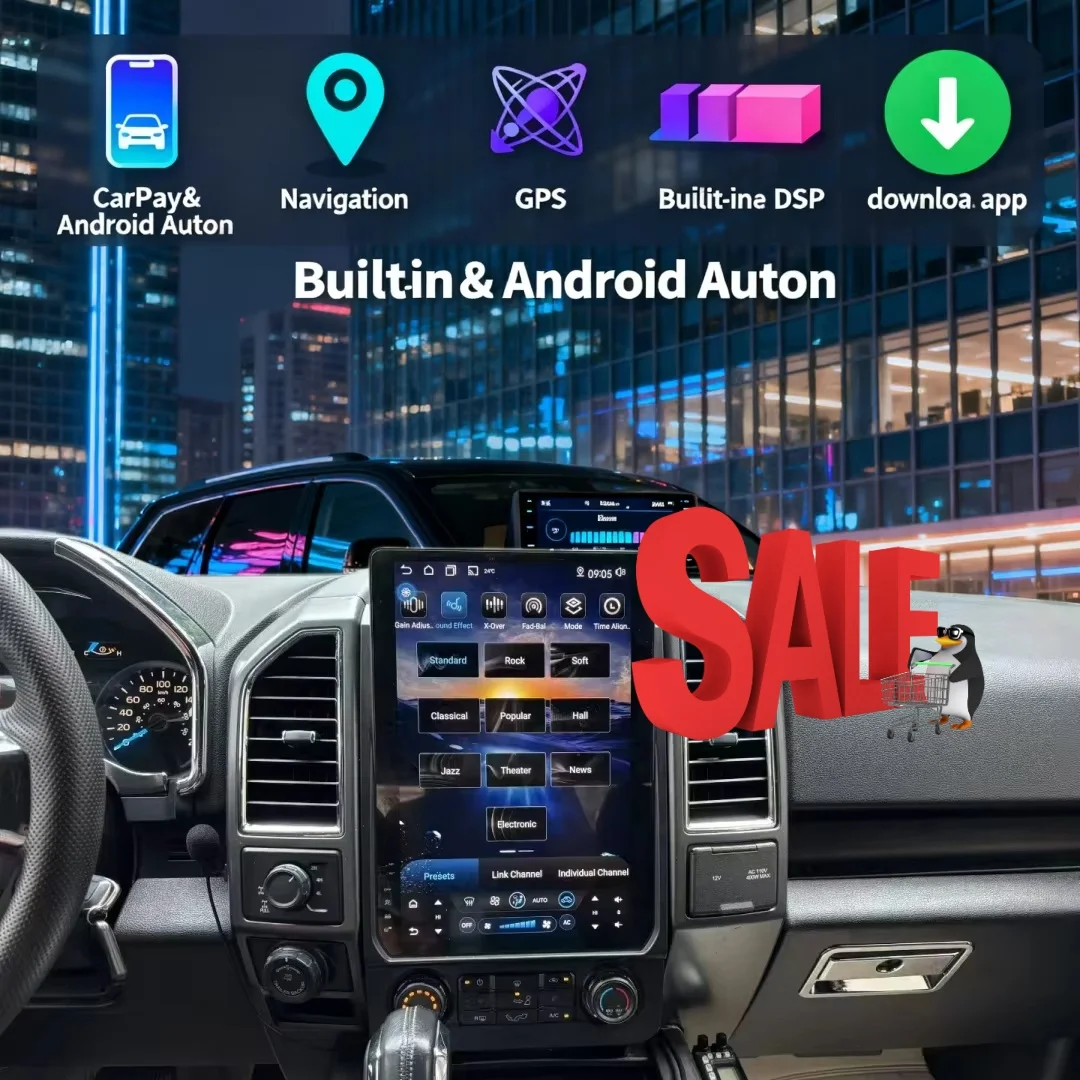 

14,5-дюймовый Android 13, 8+128 ГБ, для Ford F150 2015-2022, Carplay, головное устройство, автомобильные интеллектуальные системы, 2DIN, GPS-навигация, видеоплеер