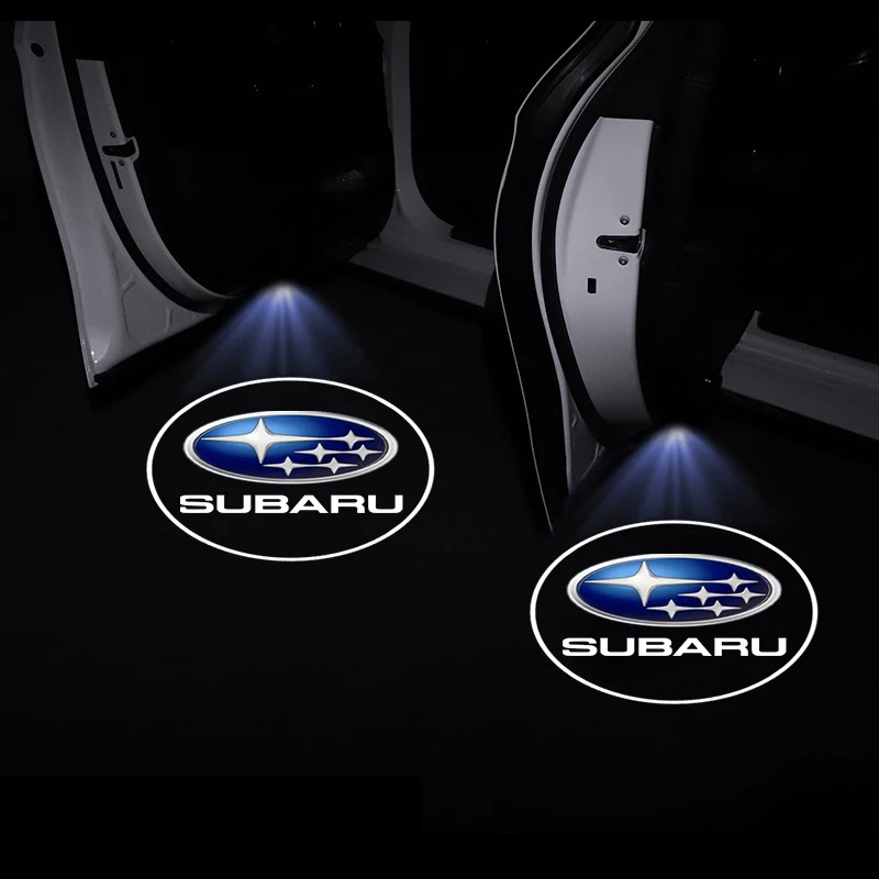 باب السيارة ترحيب ليزر جهاز عرض (بروجكتور) ليد شعار ضوء اكسسوارات السيارات اللاسلكية لسوبارو فورستر امبريزا Outback ليجاسي Tribecacar #6