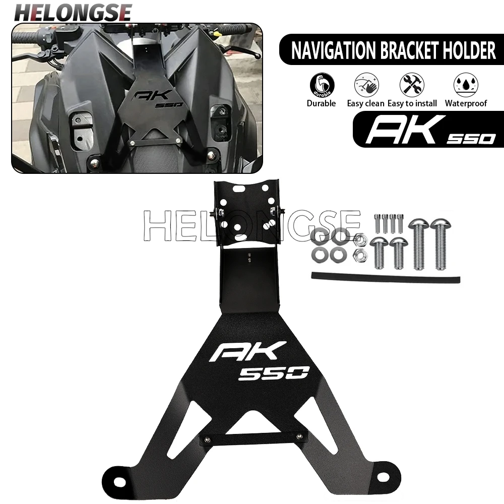 

New For KYMCO AK550 ak550 AK 550 Motorcycle Accessories Front Mid Mobile Phone Navigation Bracket GPS Holder USB Charging