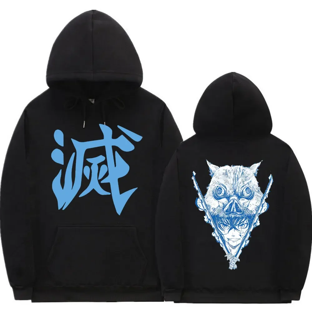 

Japan Anime Demon Slayer Korte Mouw Hoodie Man Streetwear Men Women Casual Sweatshirt Mens New Funny Hashibira Inosuke Hoodies