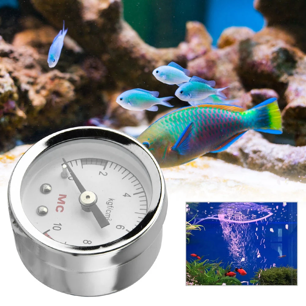 Carbon Dioxide Aquarium Fish Tank Pressure Gauge CO2 Air Gauge DIY Home Air Pressure Table