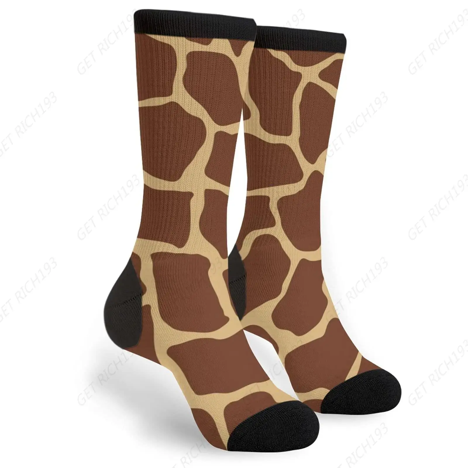 Giraffe Skin Wild Animal Skin Novelty And Interesting Socks For Men And Women