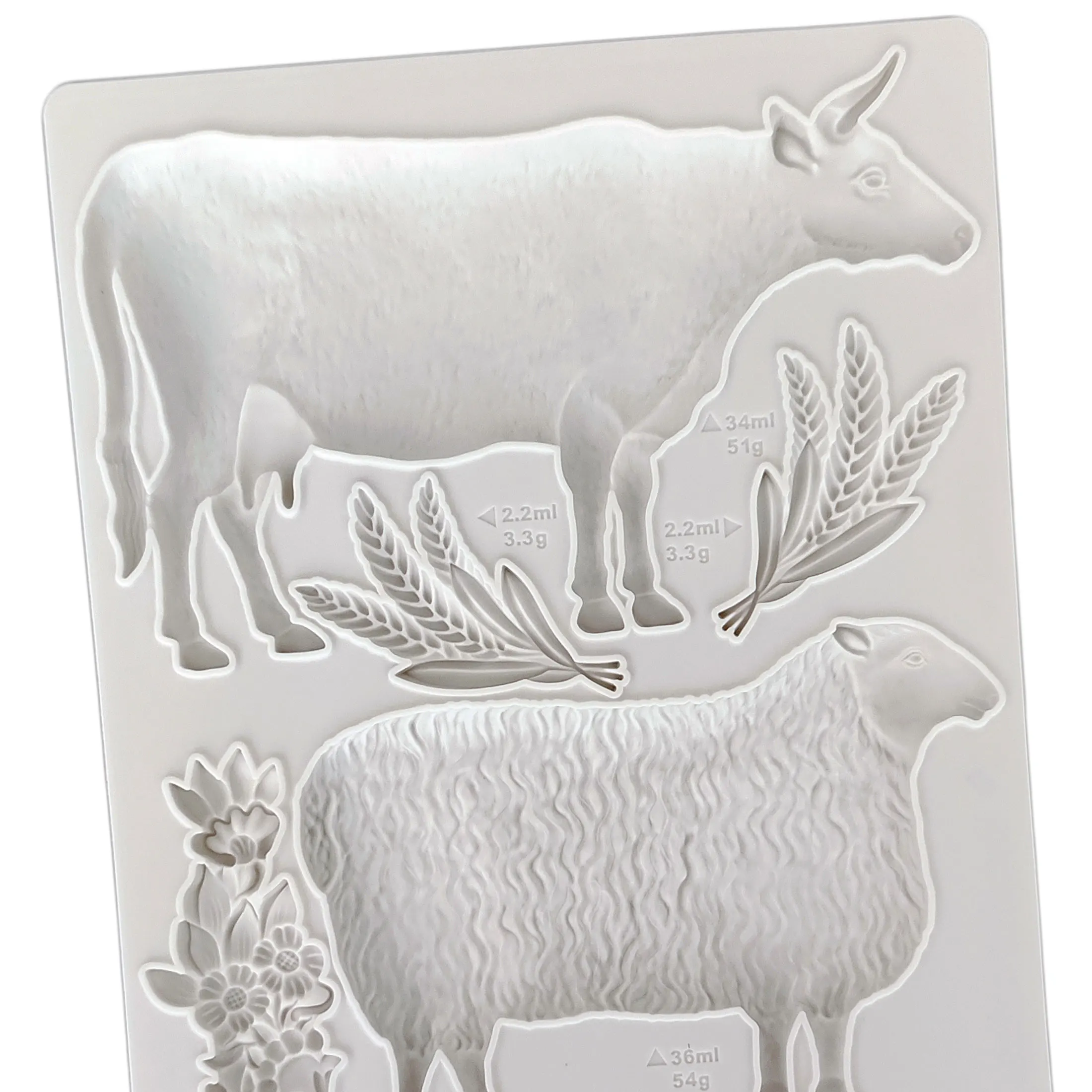 Farm Animals Sheep, Pigs, Cows Silicone Mould Fondant Cake Tool Gumpaste Mould, Sugarcraft, Chocolate Forms,Kitchen Accessories