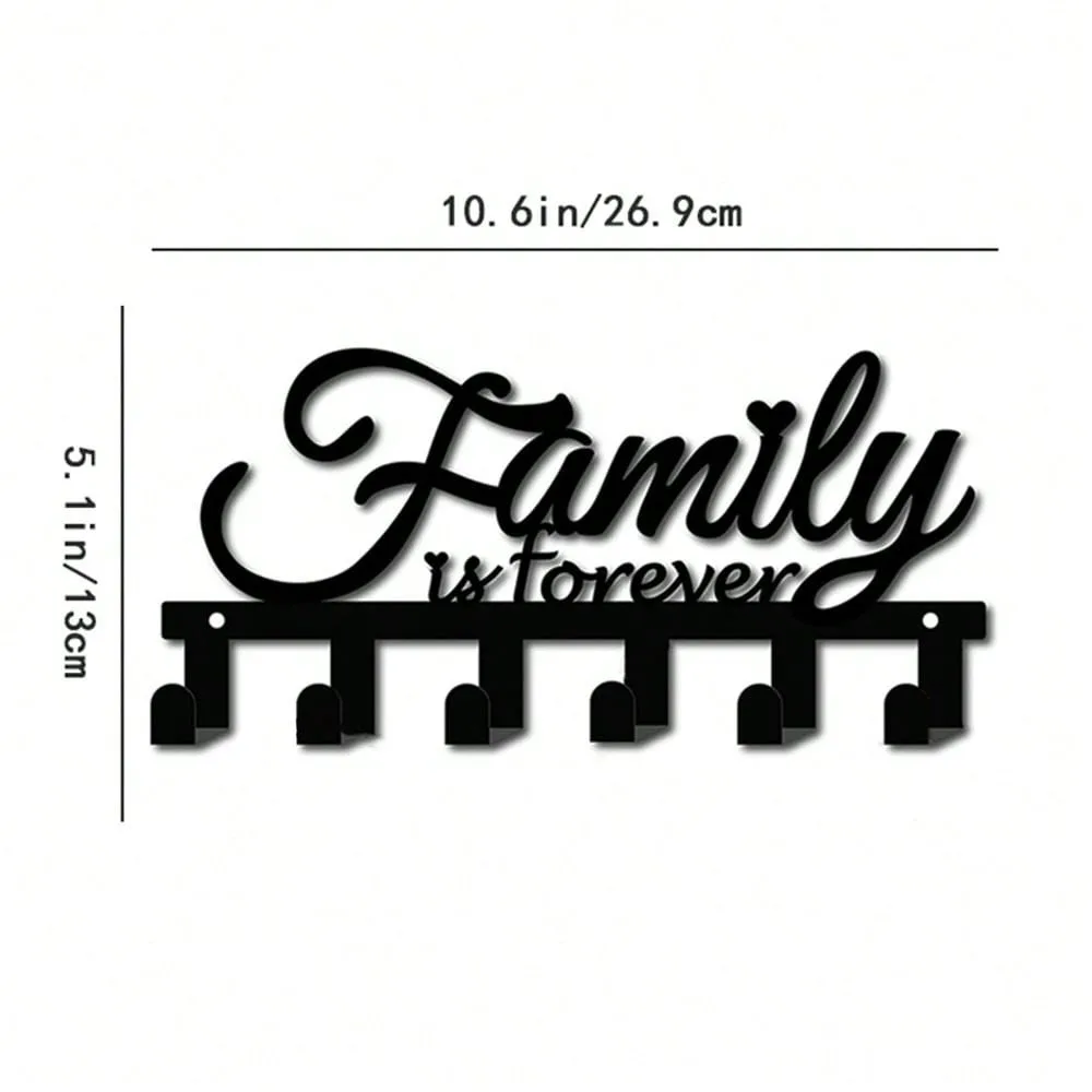 1 Buah Gantungan Kunci Kait Rumah Huruf Kreatif dari Merek G, Kerajinan Rumah Besi Tempa Hitam untuk Rak Mantel Terpasang Di Dinding Balkon