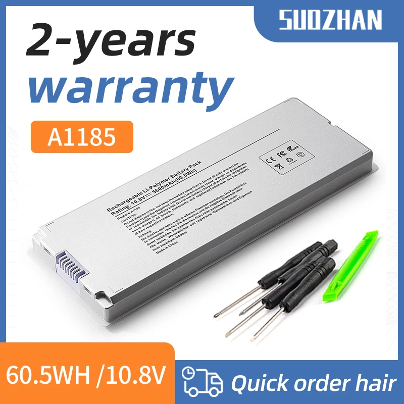 

SUOZHAN For MacBook 13" MB403 MB402 MB881LL/A MA566FE/A A1181 A1185 Genuine Battery 5600mAh